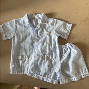 Sweet Dreams Light Blue Striped Pajama Top